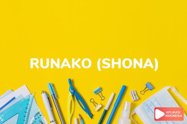 arti nama runako (shona) adalah tampan