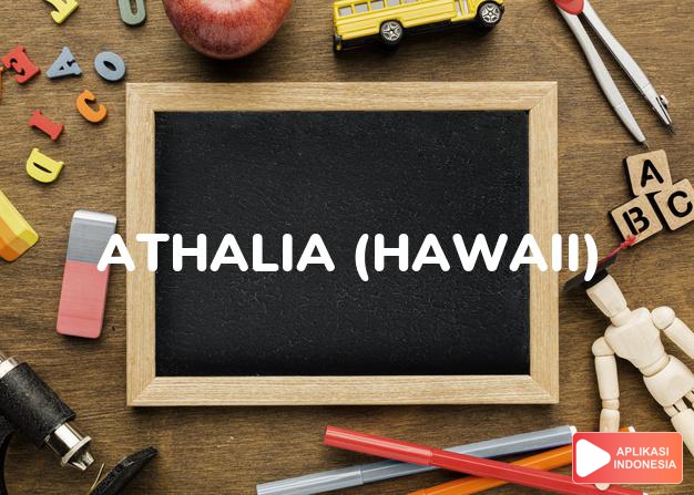 arti nama athalia (hawaii) adalah tuhan yang agung