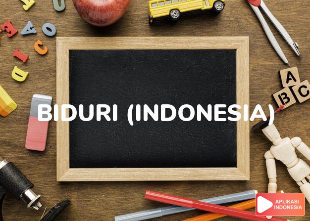 arti nama biduri (indonesia) adalah batu mulia