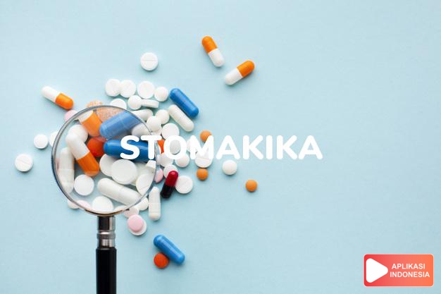 arti stomakika adalah Memacu enzim-enzim pencernaan dalam kamus farmasi bahasa indonesia online by Aplikasi Indonesia